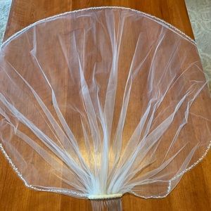 Ivory Veil With Beaded Edges from David’s Bridal
